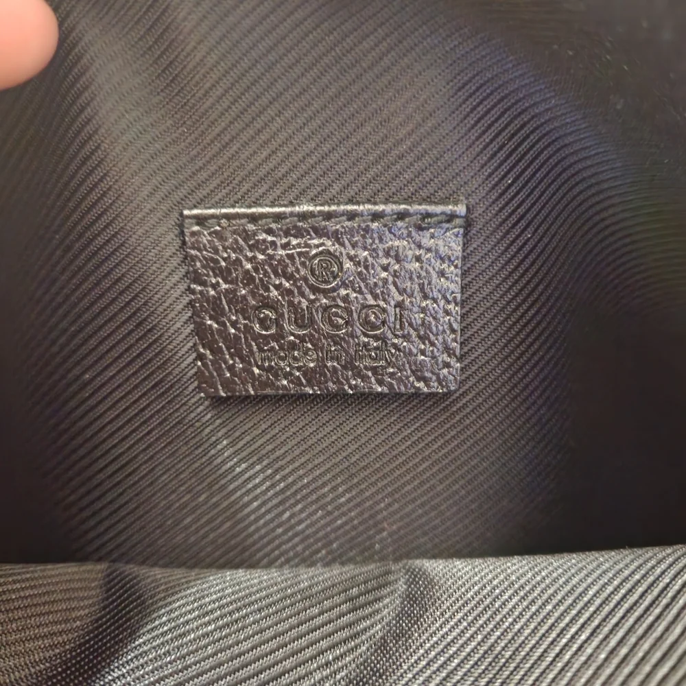 Gucci Black GG Canvas and Leather D Ring Abbey Pochette - Picture 12 of 14